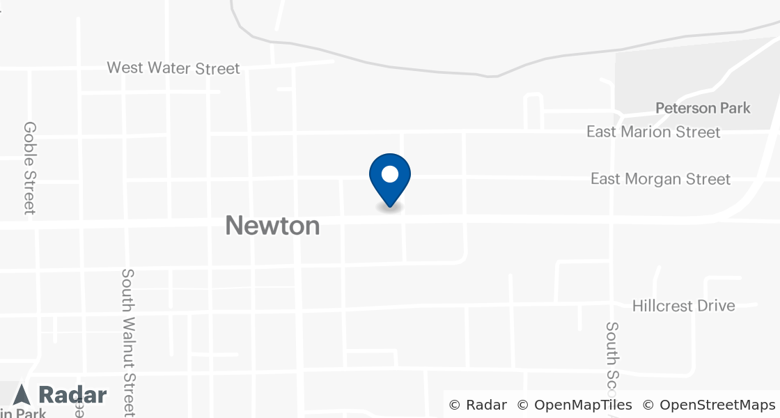 Map of Dairy Queen Location:: 209 E Jourdan Ave, Newton, IL, 62448-1513